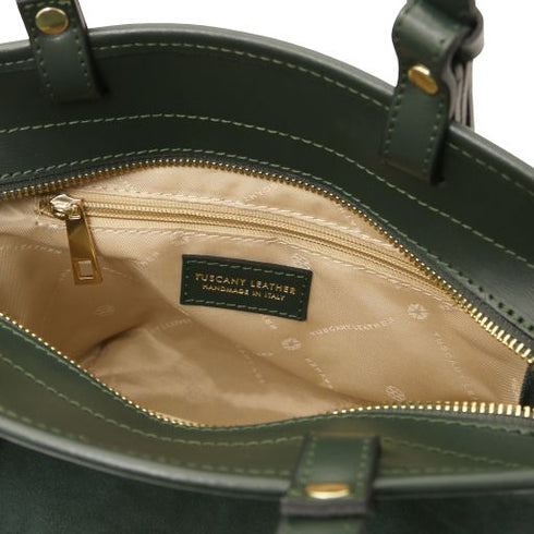 Glacette - Suede leather bucket bag